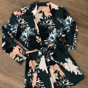 River Island - large print floral shirt dress